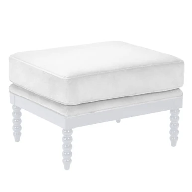 Spindle Ottoman - High Gloss White 3 Spindle Ottoman - High Gloss White