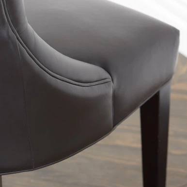 Nottingham Leather Dining Chair - Espresso 4 Nottingham Leather Dining Chair - Espresso - Image 2