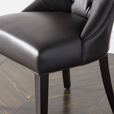 Nottingham Leather Dining Chair - Espresso 5 Nottingham Leather Dining Chair - Espresso - Image 3