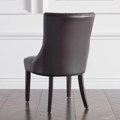 Nottingham Leather Dining Chair - Espresso 7 Nottingham Leather Dining Chair - Espresso - Image 5
