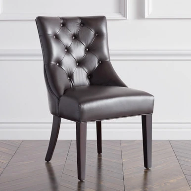 Nottingham Leather Dining Chair - Espresso 8 Nottingham Leather Dining Chair - Espresso - Image 6