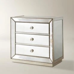 Omni Mirrored 3 Drawer Chest 6 Omni Mirrored 3 Drawer Chest -Online Furniture Sale webimage 014761886 ALT