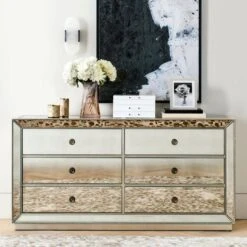 Omni Mirrored 6 Drawer Chest -Online Furniture Sale webimage 014775920 rv