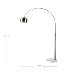 Orson Floor Lamp - Nickel -Online Furniture Sale webimage 021165088 DIM