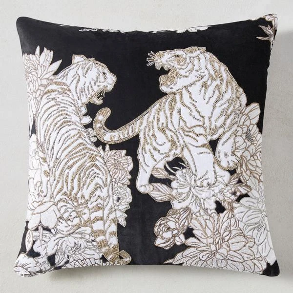 Senshi Tiger Pillow 22" - Black 3 Senshi Tiger Pillow 22" - Black