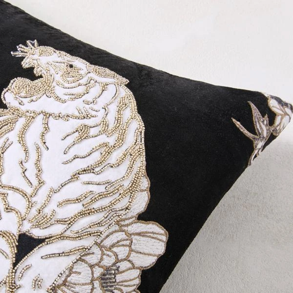 Senshi Tiger Pillow 22" - Black 5 Senshi Tiger Pillow 22" - Black - Image 3