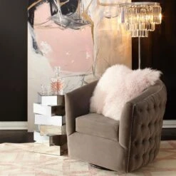 Mongolian Pillow 22" - Blush -Online Furniture Sale webimage 040936538 rv2 jpg