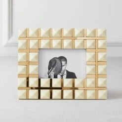 Glam Check Frame - White