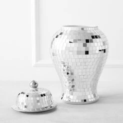 Mirrored Mosaic Canister -Online Furniture Sale webimage 160206885 1 jpg