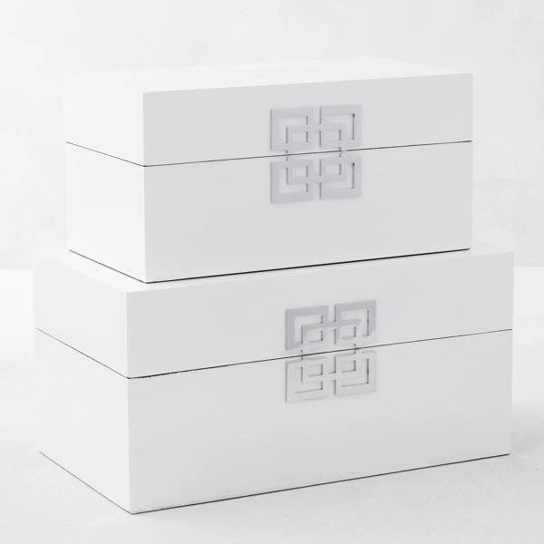 Ming Boxes - Set Of 2 4 Ming Boxes - Set Of 2 - Image 2