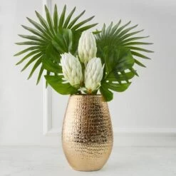 Nikki Chu - Protea In Gold Pot