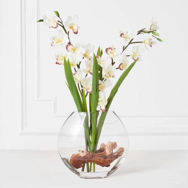 Cymbidium In Glass Vase 3 Cymbidium In Glass Vase