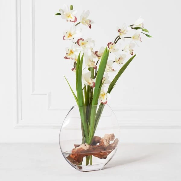 Cymbidium In Glass Vase 4 Cymbidium In Glass Vase - Image 2