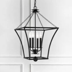 Pagoda Chandelier - Matte Black