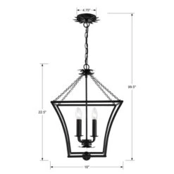 Pagoda Chandelier - Matte Black -Online Furniture Sale webimage 612515985 DIM 1