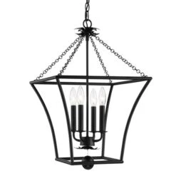 Pagoda Chandelier - Matte Black -Online Furniture Sale webimage 612515985 SIL
