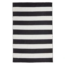 Accra Outdoor Stripe Rug - Black/Ivory -Online Furniture Sale webimage 620000821 620008224 620008225 SIL
