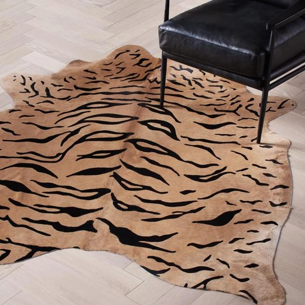 Miguel Hair On Cowhide Rug - Tan/Black 3 Miguel Hair On Cowhide Rug - Tan/Black