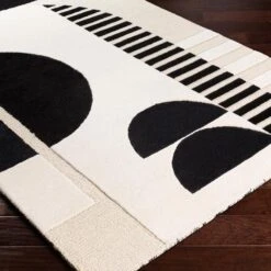 Ellery Rug - Black/Ivory -Online Furniture Sale webimage 620037367 2 jpg