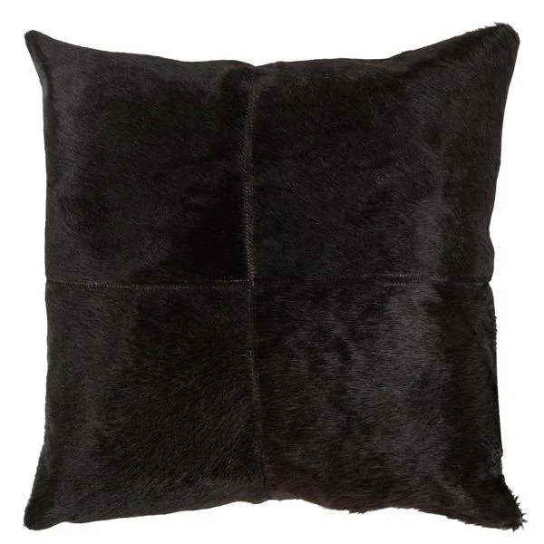 Carson Hair On Hide Pillow 20" - Black 3 Carson Hair On Hide Pillow 20" - Black