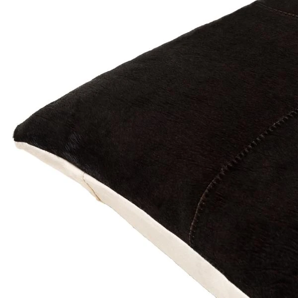 Carson Hair On Hide Pillow 20" - Black 6 Carson Hair On Hide Pillow 20" - Black - Image 4