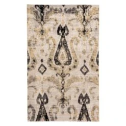 8'10" X 12' Caddessi Outdoor Rug - Ivory/Gold