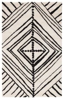Nikki Chu - Miley Rug - Ivory/Black