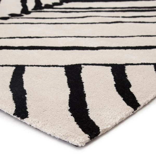 Nikki Chu - Miley Rug - Ivory/Black 4 Nikki Chu - Miley Rug - Ivory/Black - Image 2
