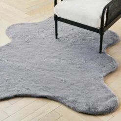 Lapin Animal Shaped Rug - Grey