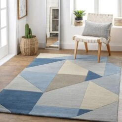 Issac Rug - Navy/Grey -Online Furniture Sale webimage 620718894 RV