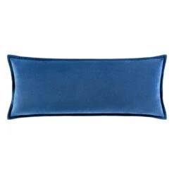 Long Velvet Lumbar Pillow - Navy