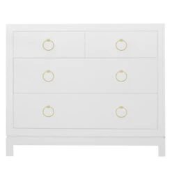 Artisan 4 Drawer Dresser - White/Gold