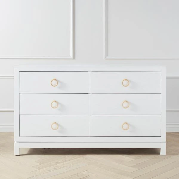Artisan 6 Drawer Dresser - White/Gold 3 Artisan 6 Drawer Dresser - White/Gold