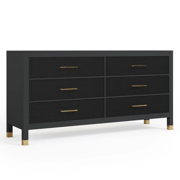 Monterey 6 Drawer Dresser - Black 3 Monterey 6 Drawer Dresser - Black